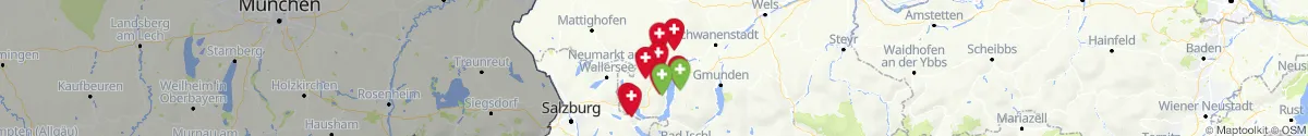 Kartenansicht für Apotheken-Notdienste in der Nähe von Pöndorf (Vöcklabruck, Oberösterreich)